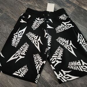 Givenchy Black and White Logo Shorts